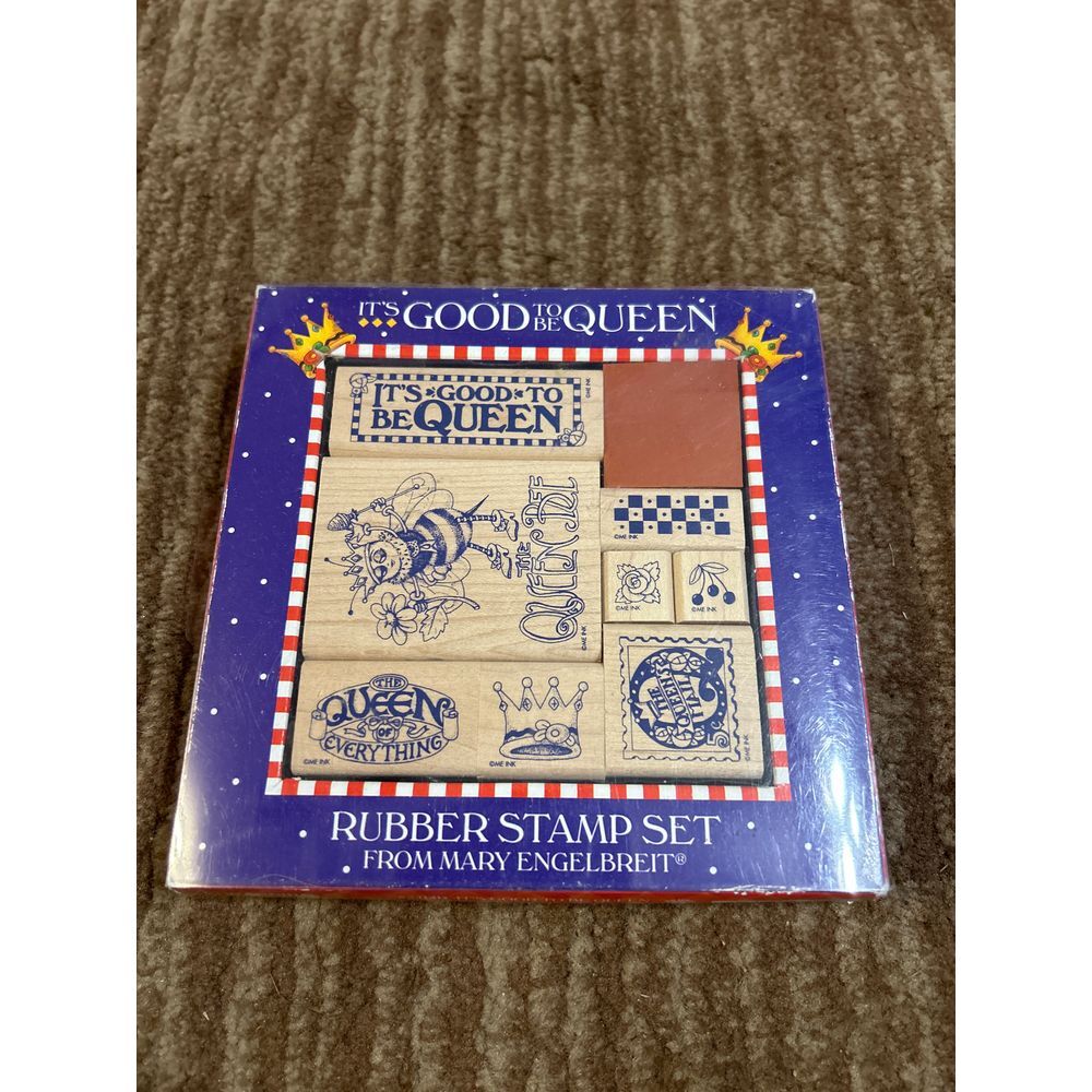 Mary Engelbreit It's Good to‎ be Queen Rubber Stamp Set Vintage Craft Supplies